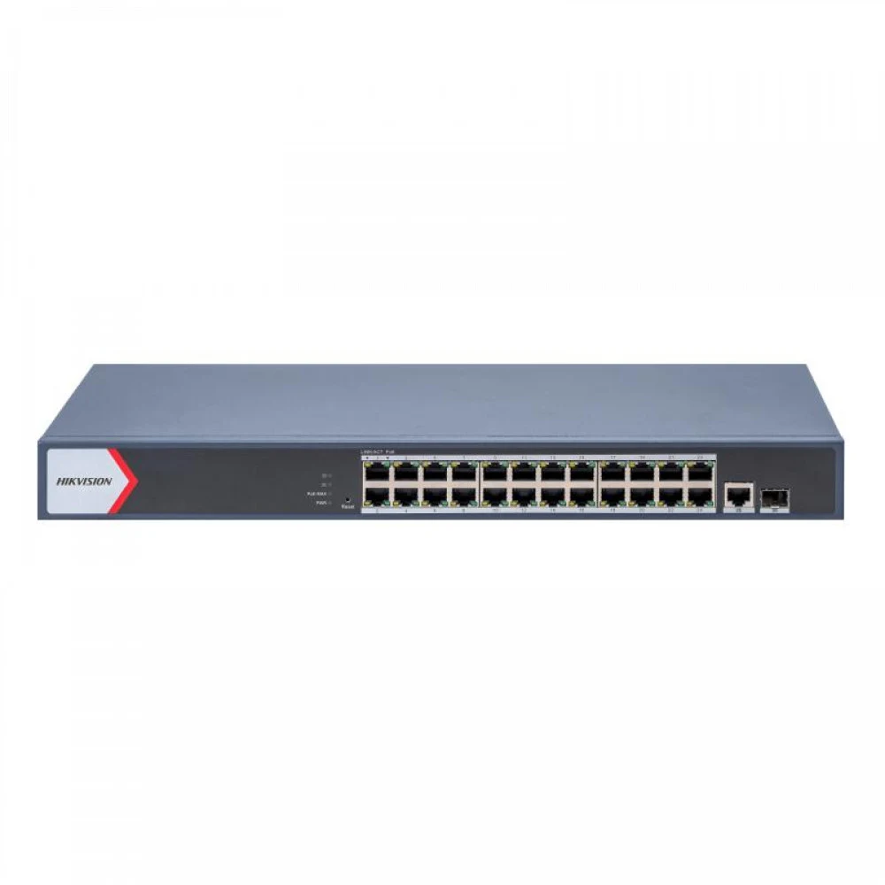 PoE Сетевой коммутатор | Интерфейс: PoE 24×RJ45 1Гбит/с / Uplink 1×RJ45 1Гбит/с / Uplink 1×SFP 1Гбит/с | PoE Стандарт: IEEE 802.3af / IEEE 802.3at | Скорость коммутации: 56 Гбит/с | Скорость передач