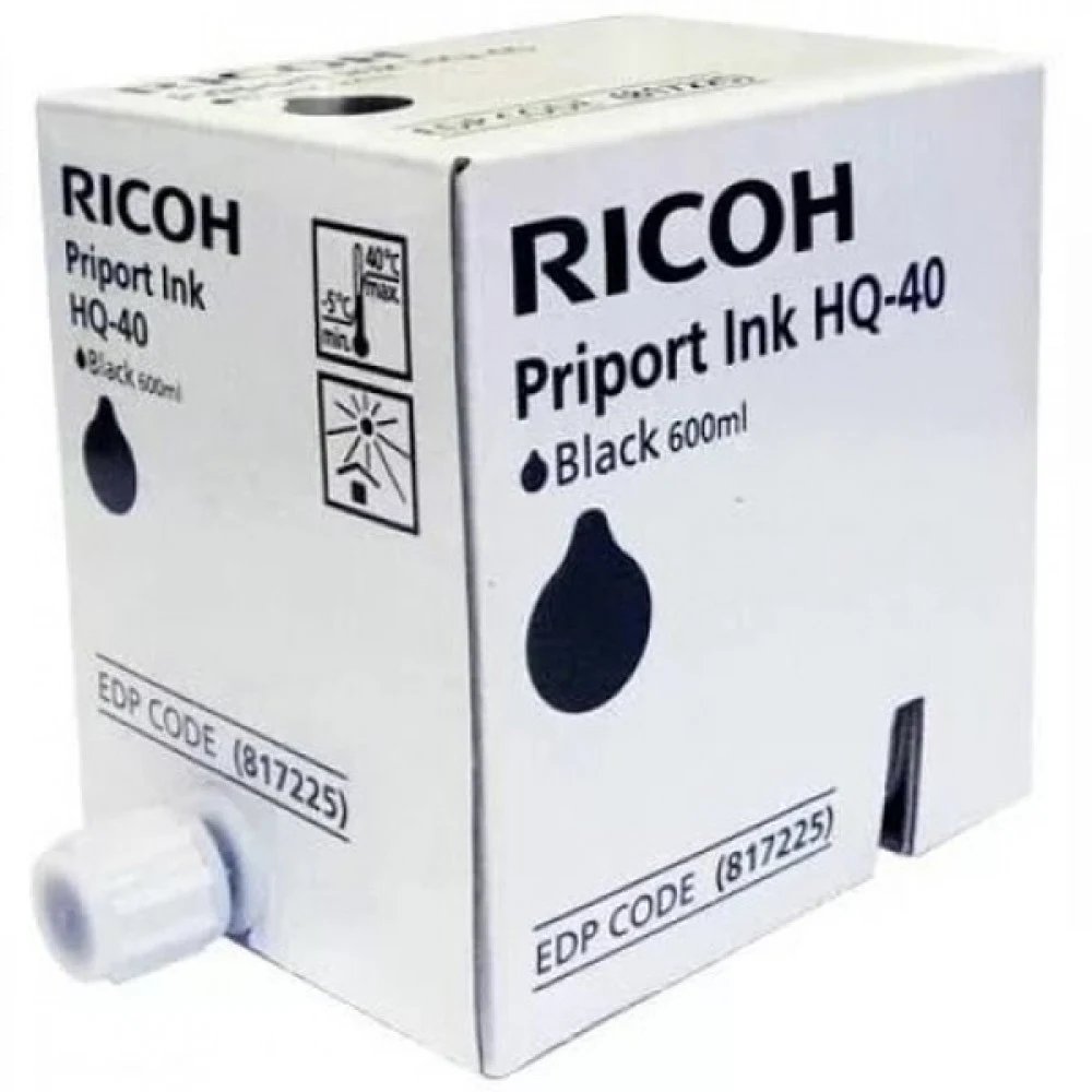 817225 - Чернила (упаковка 5шт) чёрные для дупликатора тип HQ40 для Ricoh Priport JP4500/DX4542/4545/DD4450 (5x600 мл)