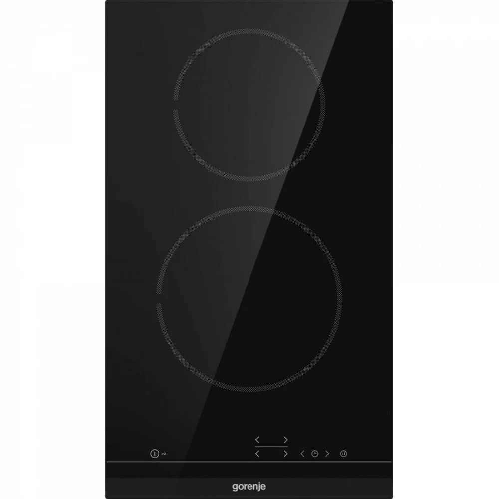 Электрическая домино GORENJE/ Домино, Электрическая, Стеклокерамическая варочная панель, Цвет: Черный, Стеклокерамическая варочная панель, Шлифованный передний край, Сенсорное управление, Таймер, За