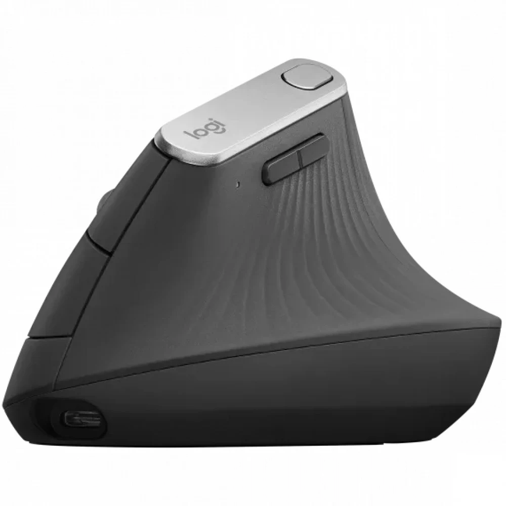 Мышь Logitech MX Vertical черный/серебристый оптическая 4000dpi беспров. BT/Radio USB 4but (910-005449)