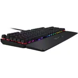 ASUS TUF Gaming K3 чёрная Игровая клавиатура (Kaihua RED switch, подставка под запястья, RGB подсветка, USB, USB порт, 90MP01Q0-BKRA00)