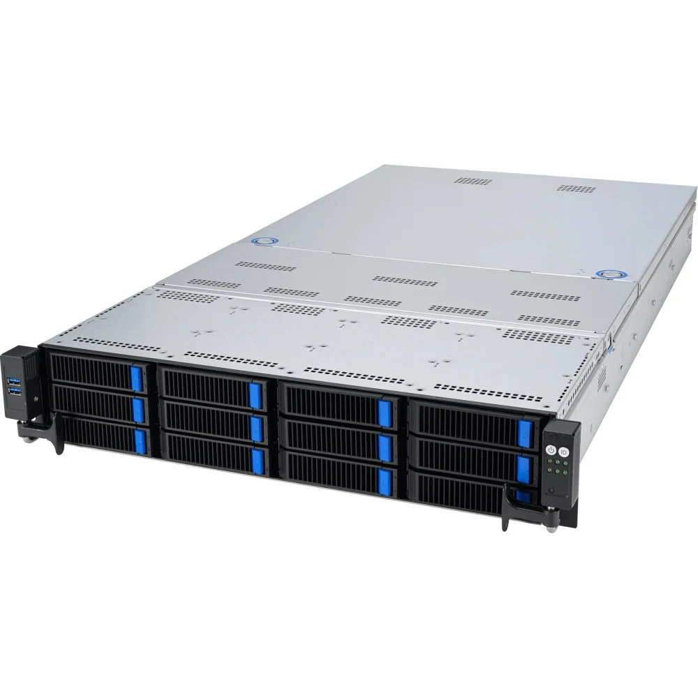 Серверная платформа/ ASUS RS720A-E12-RS12, 2U, 2x SP5 LGA6096 (400W), 24x DDR5 4800, 8x 3.5/2.5 NVME/SATA/SAS*+ 4x SATA/SAS*, 6x PCIe x8 or 3x PCIe x16 + 2x PCIe x8 or 1x PCIe x16 or 1 x OCP3.0 + 1x