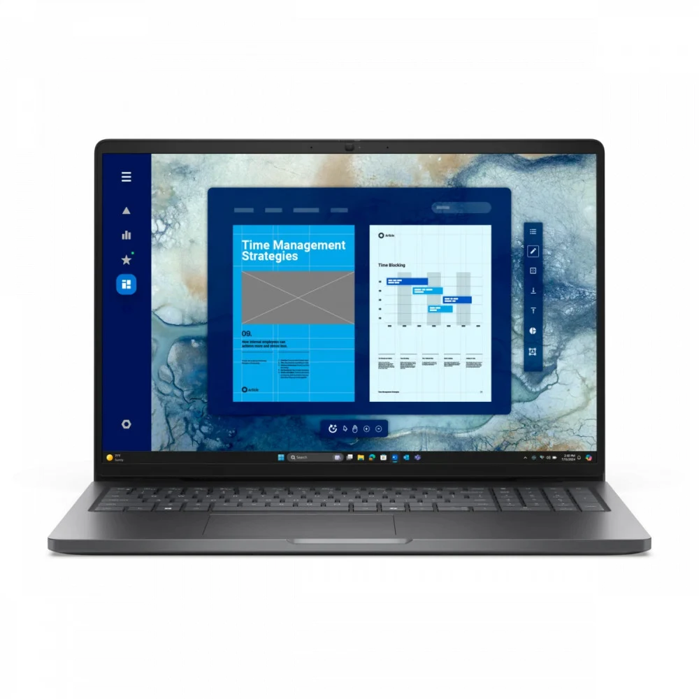 Ноутбук Dell/Pro 16 PC16250/3г/Core Ultra 7/255U/2 GHz/32 Gb/M.2 PCIe SSD/1000 Gb/No ODD/Graphics/Integrated/256 Mb/16 ''/1920x1200/Windows 11/Pro/64/ 210-BQHB_BTO108_PC16250_EMEA