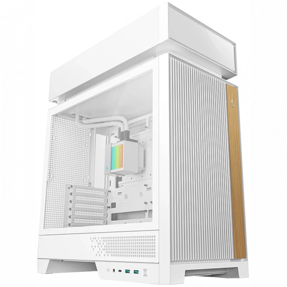 Компьютерный корпус, Deepcool, CL6600, R-CL6600-WHNNA0-G, ATX/Micro ATX, USB Type-C/ 3.0*2, HD-Audio+Mic, Кулер 2*120мм ARGB, СЖО 320мм, Высота процессорного кулера до 175мм, Длина VGA до 413/388мм,