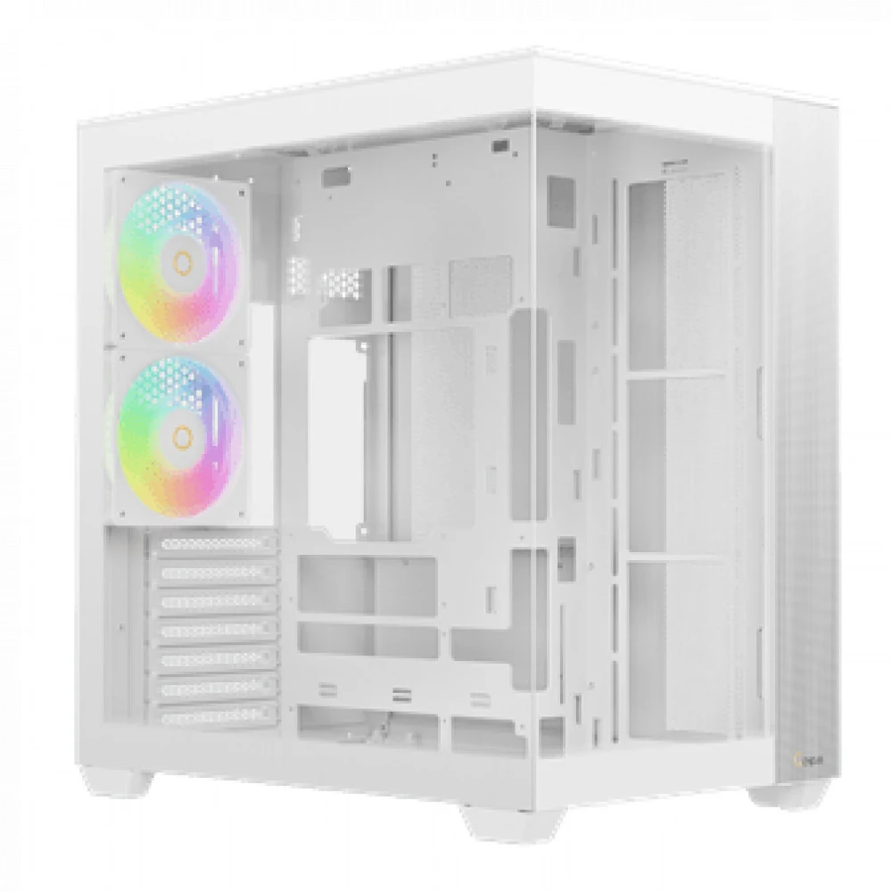 Корпус ПК без блока питания/ Case Ocypus Delta C74 WH ARGB, Midi-Tower, TG, 2x120mm ARGB, 2xUSB-A 3.0 + 1xUSB-C 3.1, ATX, mATX, mITX White