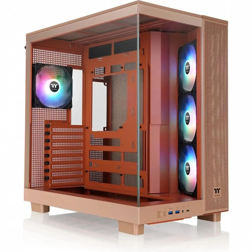 Компьютерный корпус, Thermaltake, View 380 XL TG ARGB Gravel Sand, CA-11E-00MGWN-00, E-ATX / ATX / Micro-ATX / Mini-ITX, 1*3.5"/3*2.5", Высота кулера до 160 мм, Длина VGA до 450 мм, 471 x 288 x 469
