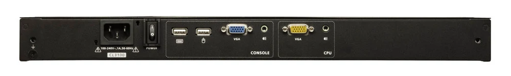 1U Ultra Short Depth 18.5” Short Depth USB VGA Single Rail LCD Console (1366 x 768)
