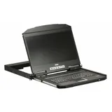 1U Ultra Short Depth 18.5” Short Depth USB VGA Single Rail LCD Console (1366 x 768)