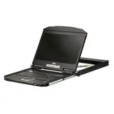 1U Ultra Short Depth 18.5” Short Depth USB VGA Single Rail LCD Console (1366 x 768)