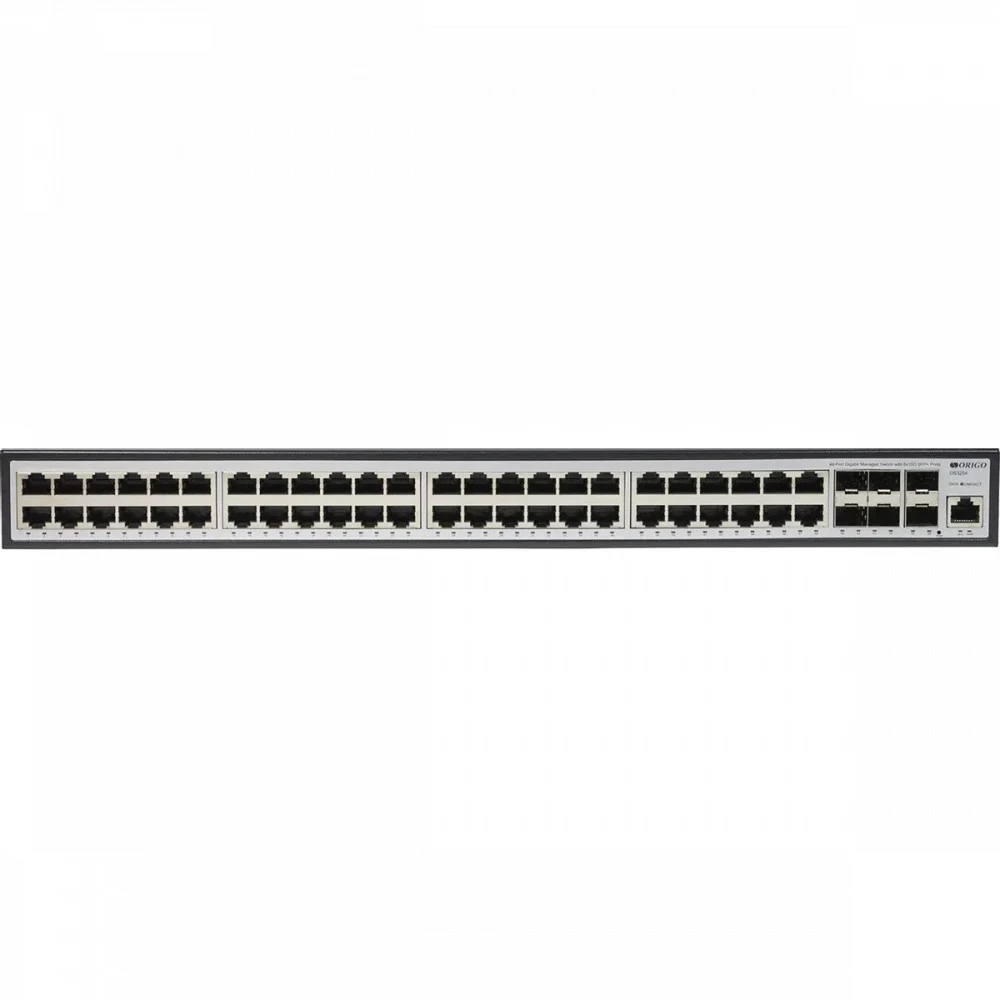 Коммутатор ORIGO OS3254/A1A управляемый L3 коммутатор, 48x1000Base-T, 6x10GBase-X SFP+, консольный порт RJ-45, комплект для установки в 19" стойку