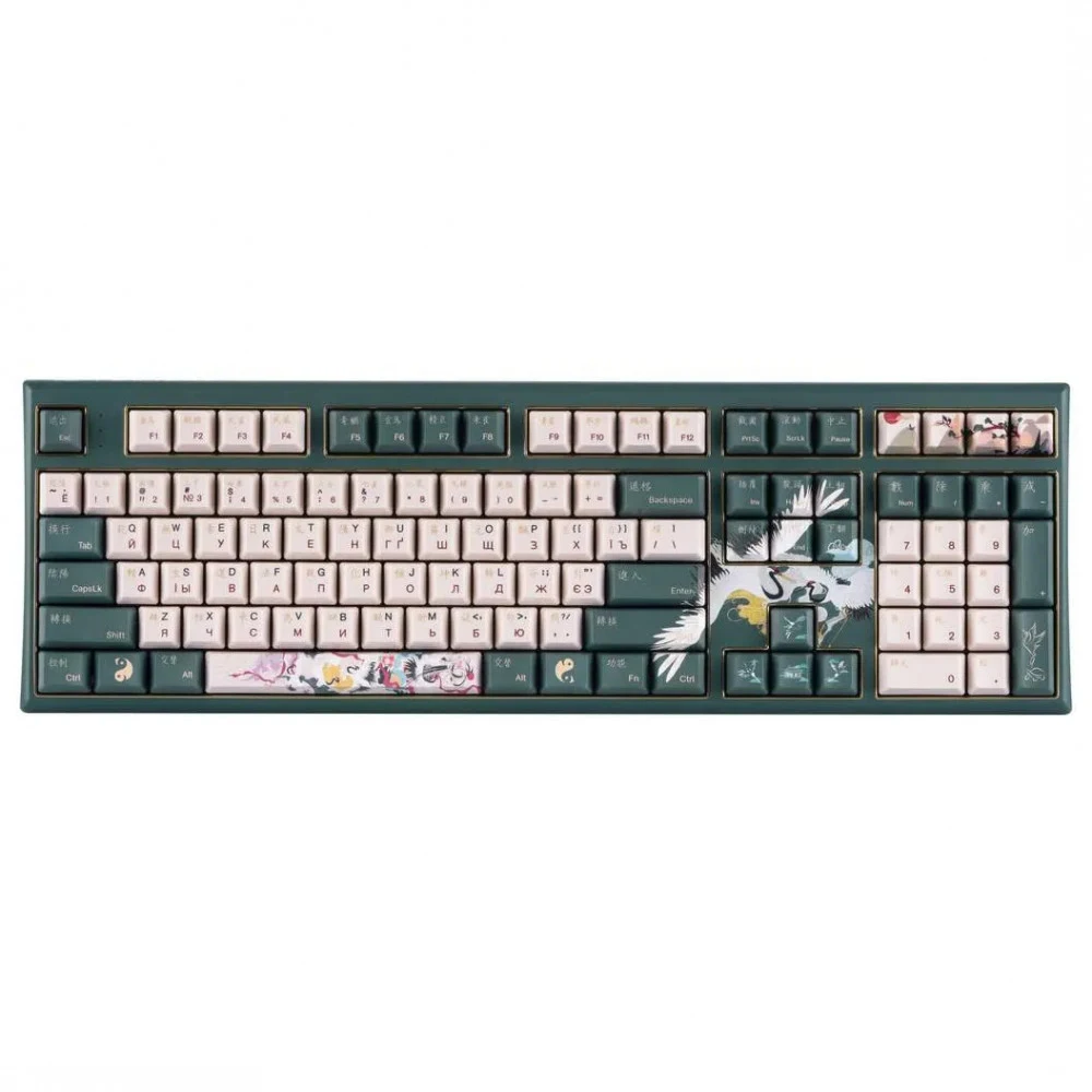 Клавиатура Varmilo Crane, VBM108, Wired, Multimedia, Gaming, Varmilo EC V2 Sakura, Green, USB