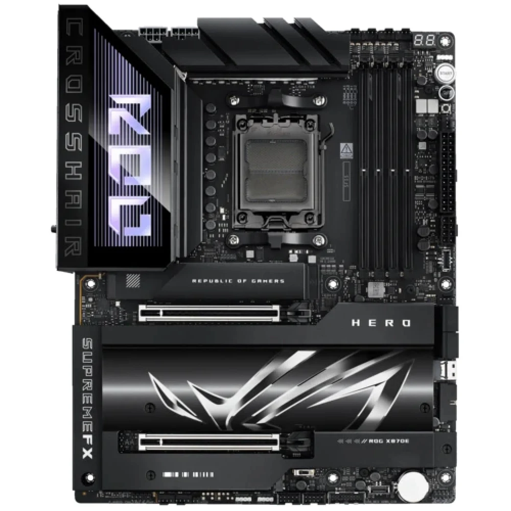 Материнская плата ASUS ROG CROSSHAIR X870E HERO SocketAM5 AMD X870 4xDDR5 ATX AC`97 8ch(7.1) 5Gigabit + 2.5Gigabit Ethernet RAID+HDMI [ROG CROSSHAIR X870E HERO]