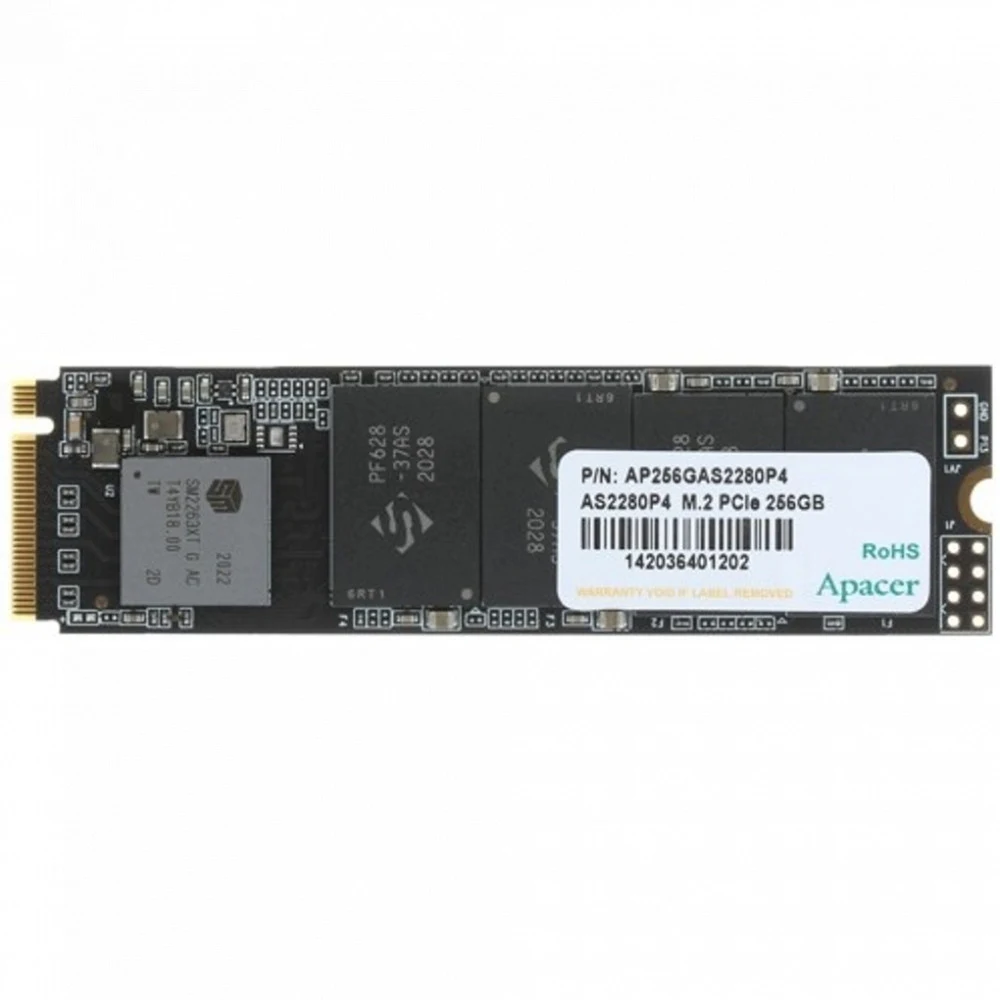Твердотельный накопитель Apacer SSD AS2280P4X 256Gb M.2 2280 PCIe Gen3x4, R2100/W1300 Mb/s, 3D NAND, MTBF 1.5M, NVMe, 170TBW, Retail, 3 years (AP256GAS2280P4X-1)