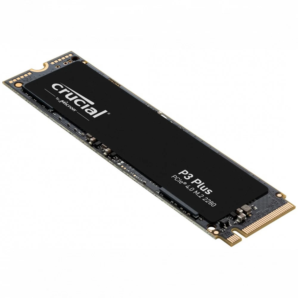 Твердотельный накопитель/ Crucial SSD P3 Plus, 2000GB, M.2(22x80mm), NVMe, PCIe 3.0 x4, QLC, R/W 5000/4200MB/s, IOPs н.д./н.д., TBW 440, DWPD 0.1 (12 мес.)