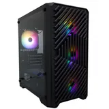 Case ATX mini tower 1stPlayer, Trilobite T5, Fan 4*120mm, Tempered Glass, ARGB (без БП), black