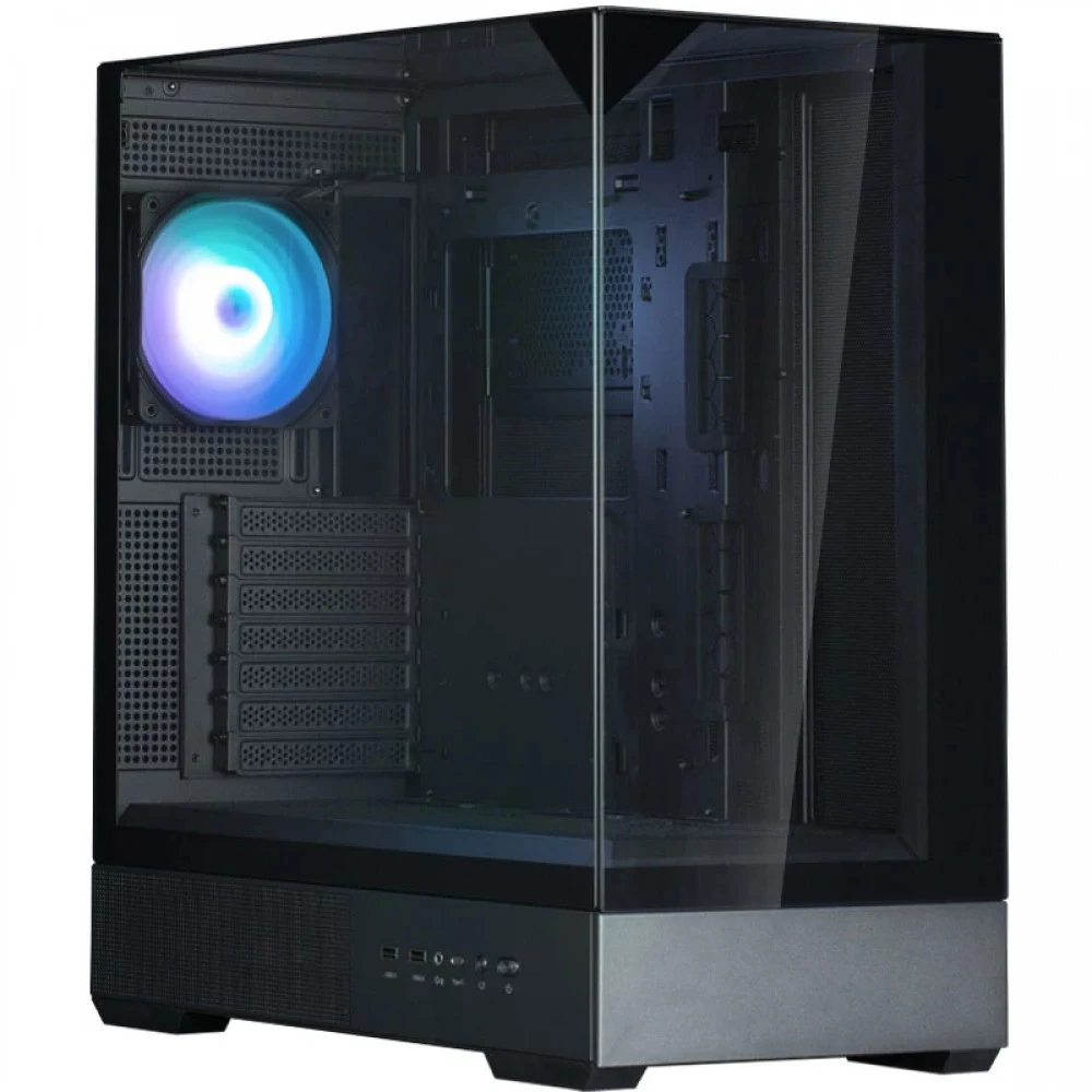 Корпус ZALMAN P40 Prism, ATX, BLACK, WINDOW, 2x3.5", 3x2.5", 1xUSB TYPE-C, 2xUSB3.0, REAR 1x120mm ARGB