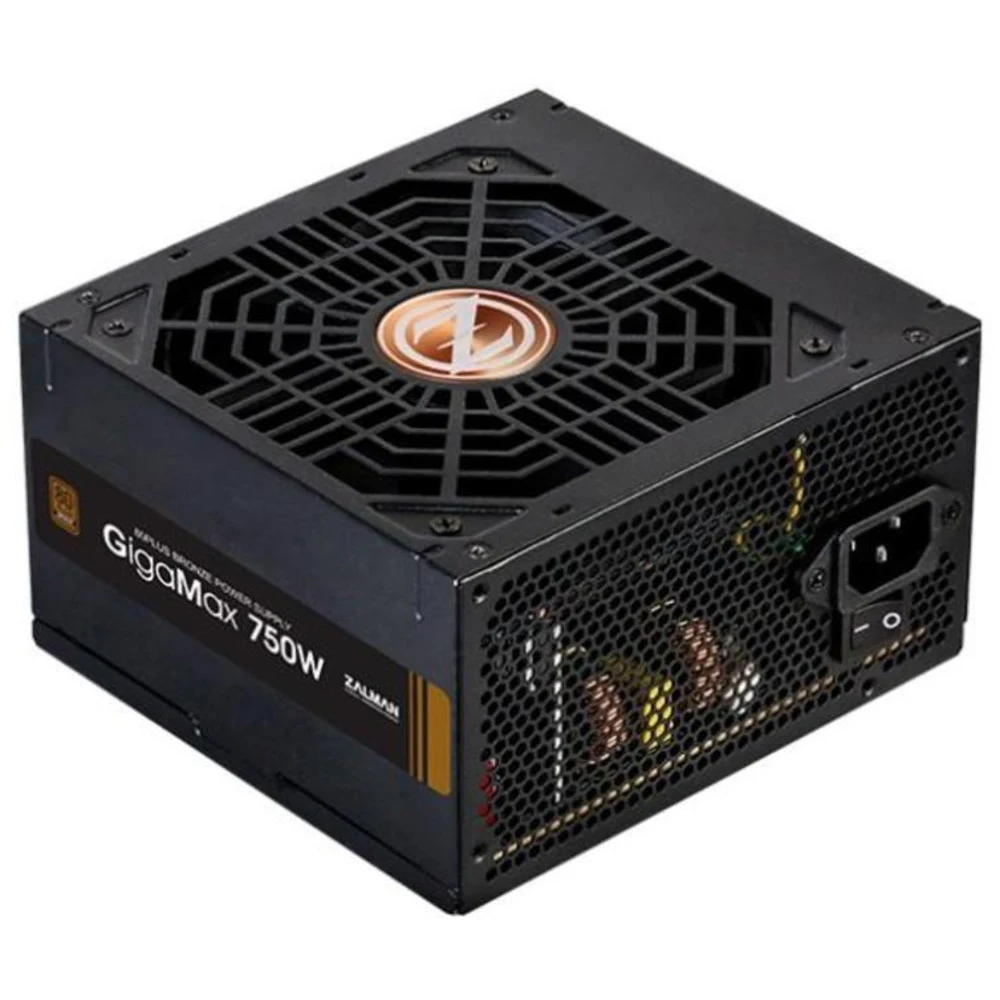Блок питания ZALMAN 750W GigaMax черный (ATX, 80+ Bronze, APFC, 20+4P, 4xPCIe 6+2P, 3хMolex, 5xSATA, 120mm fan, RTL) (ZM750-GVII)
