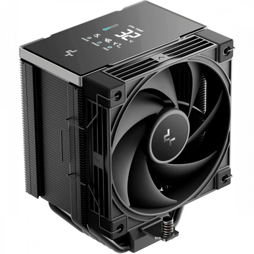 Кулер для процессора, Deepcool, AK700 Digital NYX R-AK700-BKNNMN-GJD-1, Intel 1851/1700/1200/115х и AMD AM5/AM4, 280W, 120мм, 2700±10%/об/м, 77.23 CFM, 36.0 dB(A), 4pin, 126х98х157мм, Черный