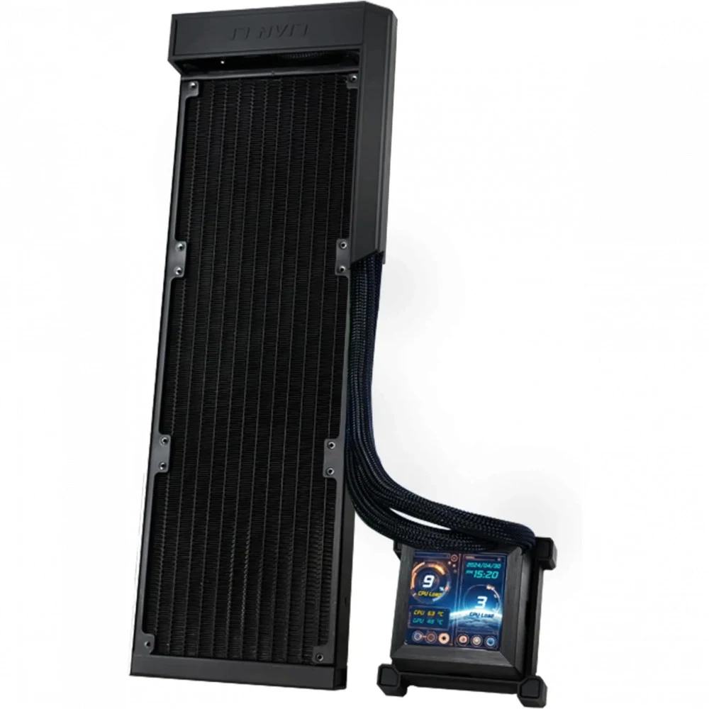 Кастомное Водяное охлаждение для CPU Lian Li HydroShift LCD 360 FAN LESS Black 3x120mm Вентиляторы в комплект не входят, что даёт свободу выбора для кастомизации. G89.GHSLCD36NB.00