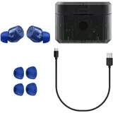 Гарнитура, HyperX, Cirro Buds Pro, 727A6AA, Микрофон встроенный, Динамики 8 мм, 20 Гц–20 кГц, 16 Ом±15% при 1 кГц, ANC Hybrid, 112±3 дБ УЗД 1 мВт при 1 кГц, USB для зарядки, Bluetooth 5.2, Синий-Чёр