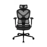 Игровое компьютерное кресло, ThunderX3, YTC-Mesh Black, Воздухопроницаемое сетчатое покрытие, (Ш)68*(Г)50*(В)110(124) см, Чёрный