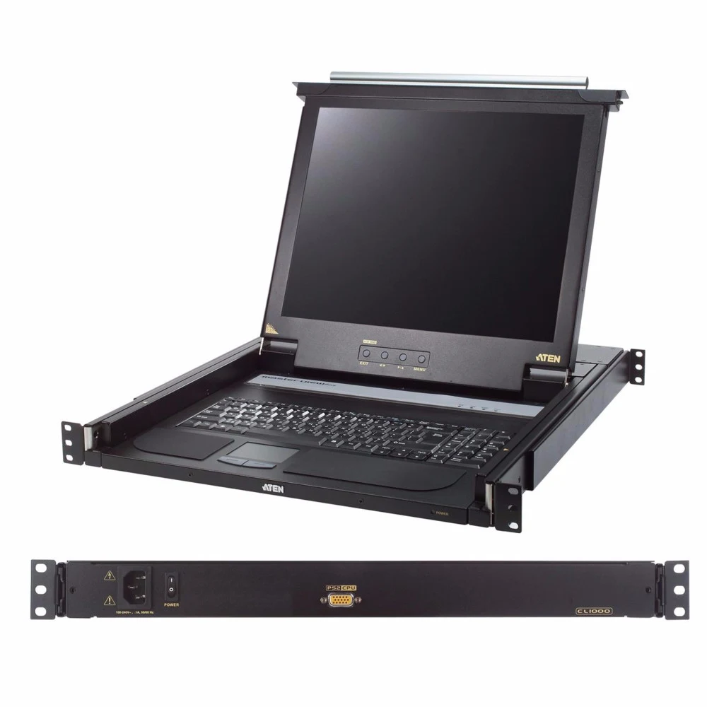 КВМ-консоль, ATEN, CL1000M-ATA-RG, 17", PS/2, VGA, LCD Console, W/RU KB, W/EU Cord, ATEN