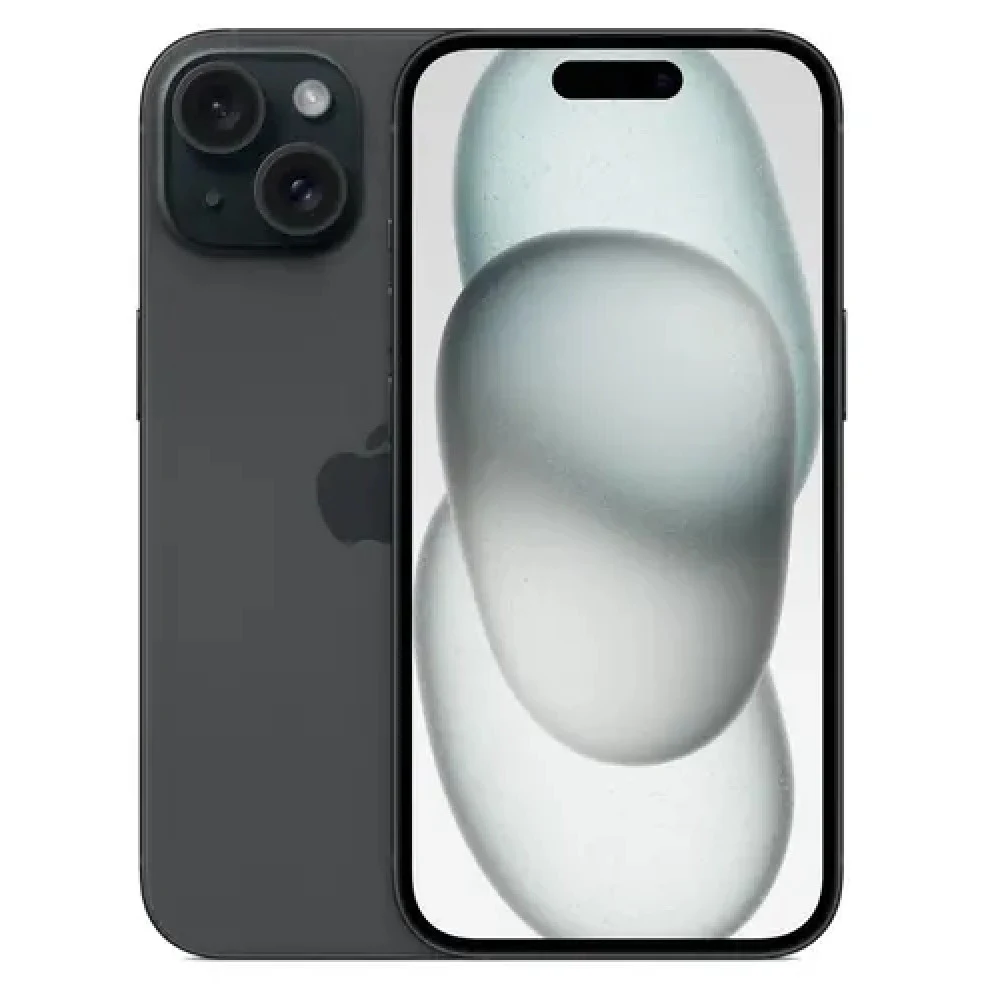 Смартфон Apple A3092 iPhone 15 128Gb черный моноблок 3G 4G 2Sim 6.1" 1179x2556 iOS 17 48Mpix 802.11 a/b/g/n/ac/ax NFC GPS GSM900/1800 TouchSc Protect