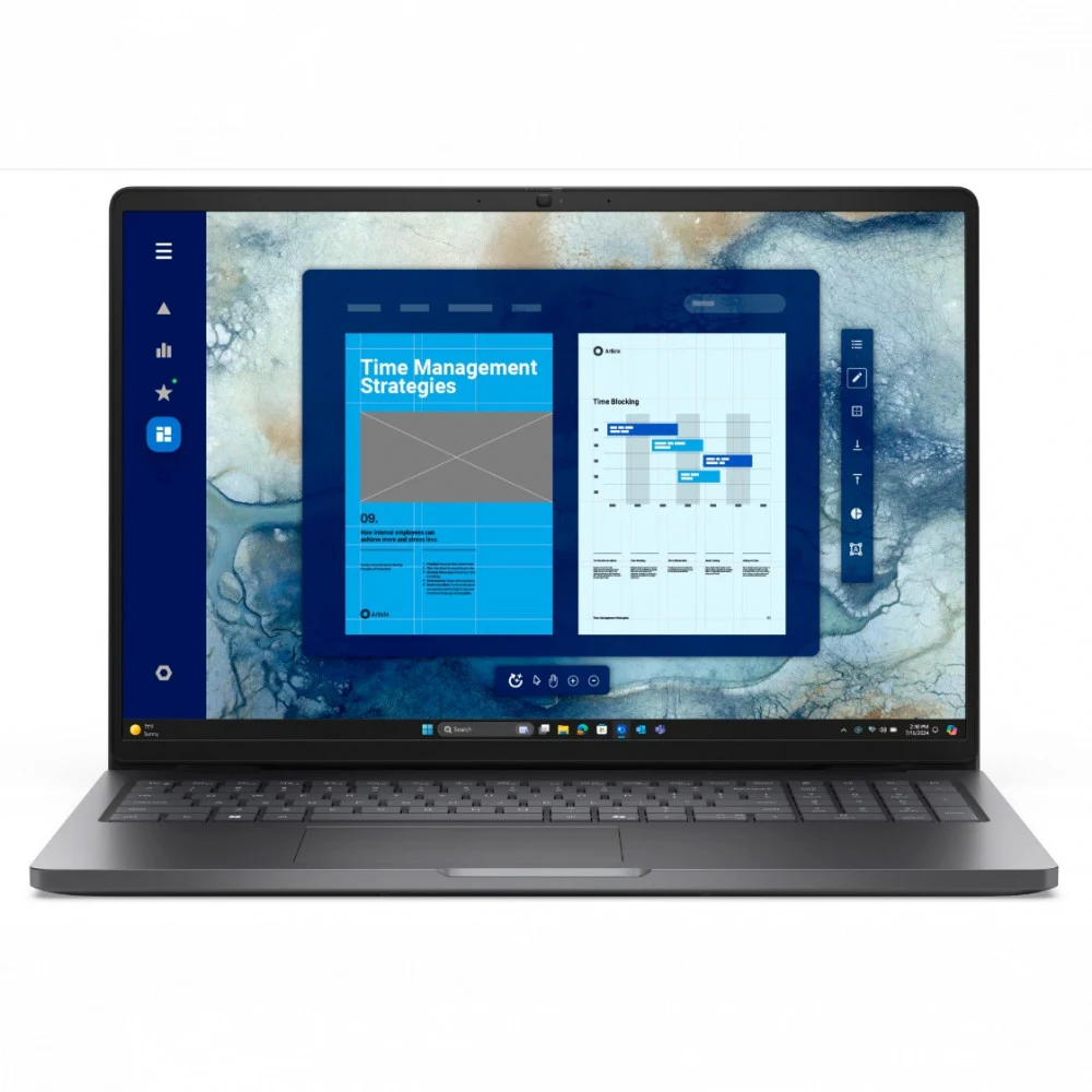 Ноутбук Dell/Pro 16 PC16250/Core 5/120U/1,4 GHz/16 Gb/M.2 PCIe SSD/512 Gb/No ODD/Graphics/Integrated/16 ''/1920x1200/Windows 11/Pro/64/FgrPr 210-BPBF_BTO010_PC16250_EMEA