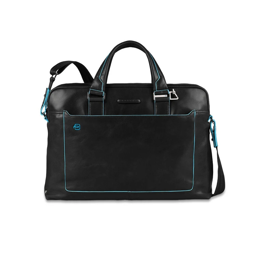 Деловая сумка Piquadro Blue Square CA3335B2/N с отделением для ноутбука 15" черная натур.кожа
