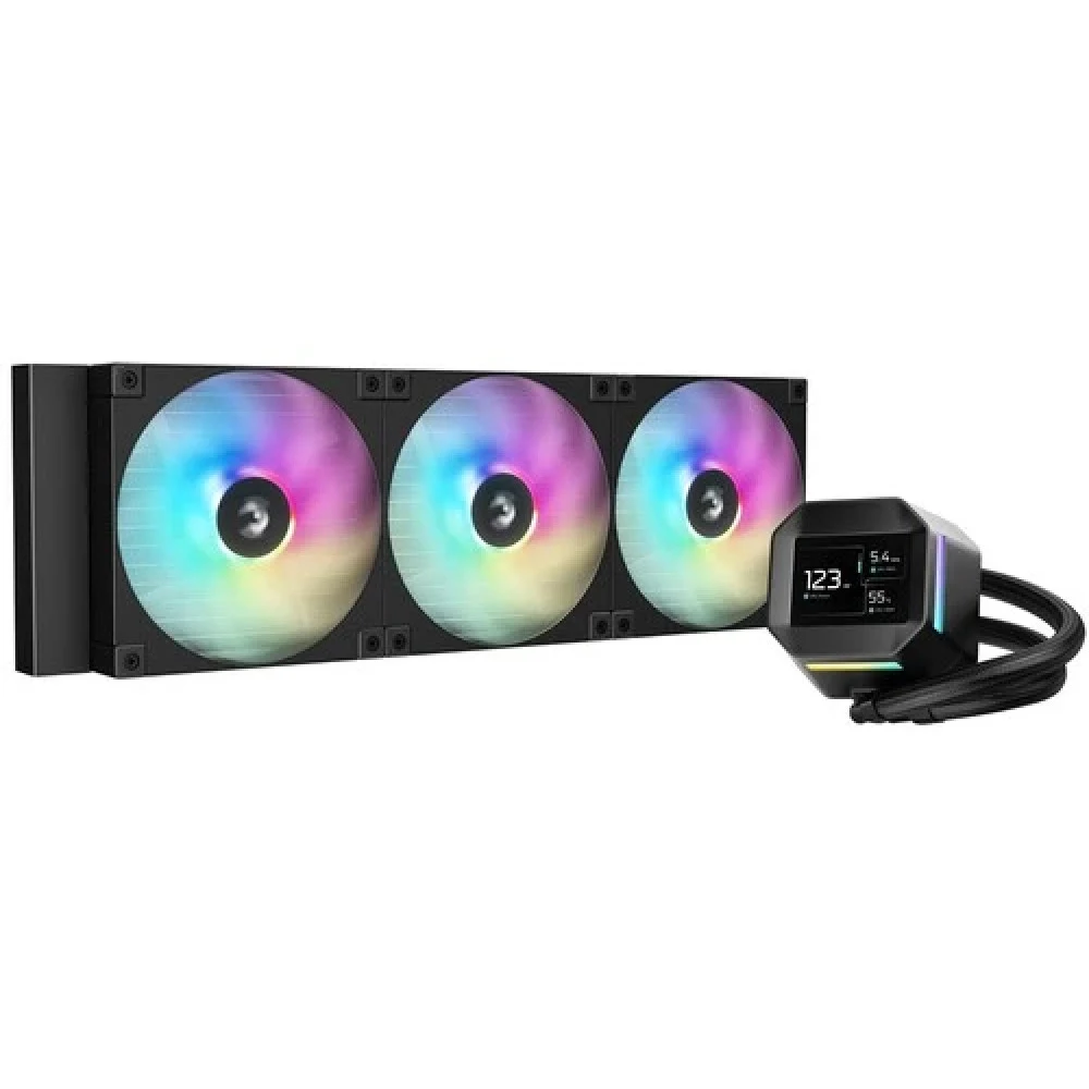 Система водяного охлаждения Deepcool LM420 ARGB Soc-AM5/AM4/1200/1700/1851 черный 4-pin 25.2dB Al LCD 2176gr Ret (R-LM420-BKDMMC-1)