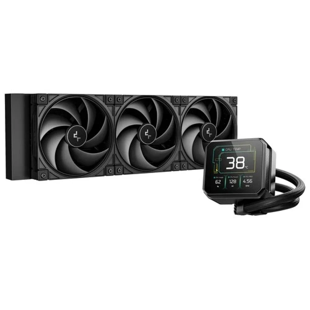 Система водяного охлаждения Deepcool Spartacus 360 ARGB Soc-AM5/AM4/1200/1700/1851 черный 4-pin 32.23dB Al LCD 2073gr Ret (R-SPT360-BKDSMP-G-1)