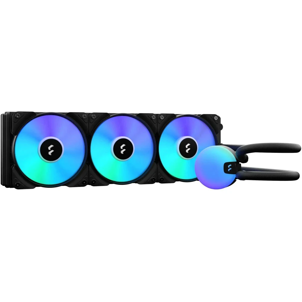 Система жидкостного охлаждения для ПК/ Water Cooling System Fractal Design Lumen S36 V2 RGB (200W, 360mm, Black, ARGB/ Fans: 3x120mm, 56CFM, 33.2dBA, 2000RPM/ Pump height 67mm, 22dBA, 4000RPM, Rad t