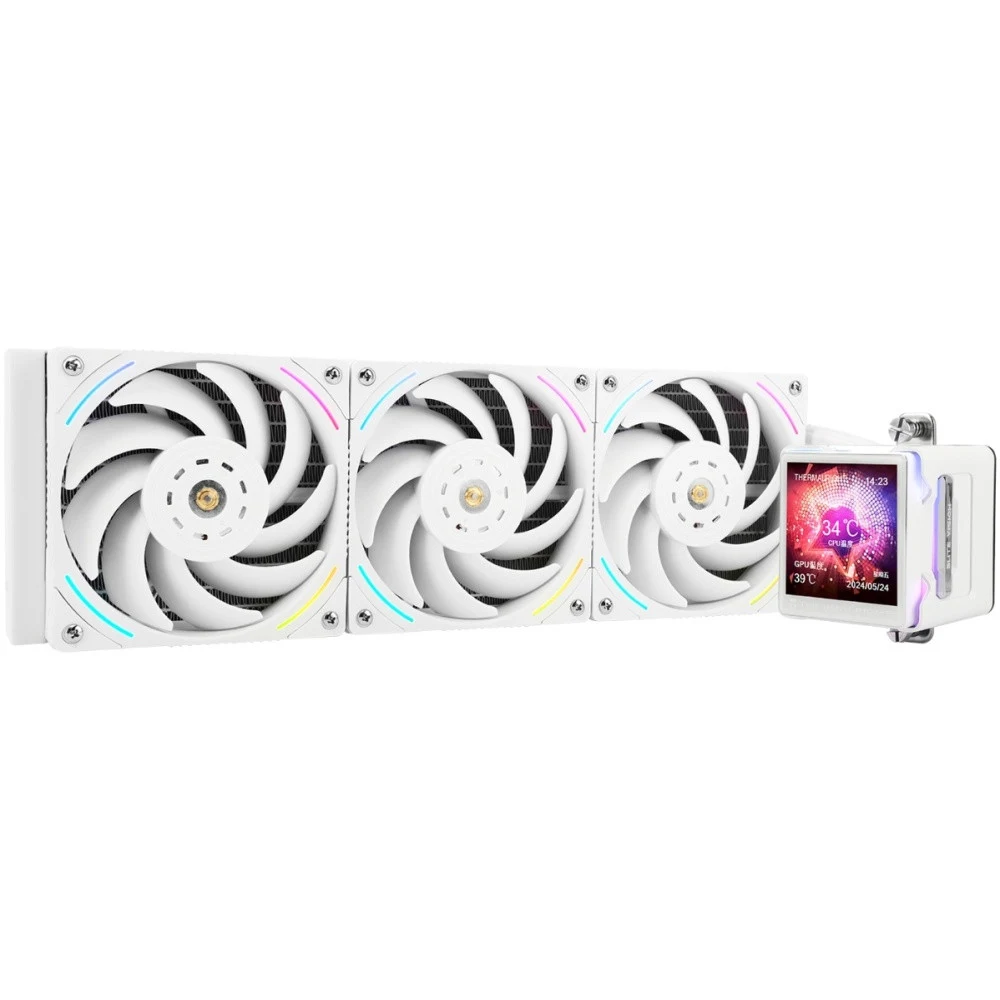 Система жидкостного охлаждения/ Water Cooling System Thermalright Elite Vision 360 (360mm, LED, White, ARGB/ Fans: 3x120mm, 69CFM, 27dBA, 2150RPM/ Pump height 63mm, Rad thickness 27mm/ S: 1700, 1200