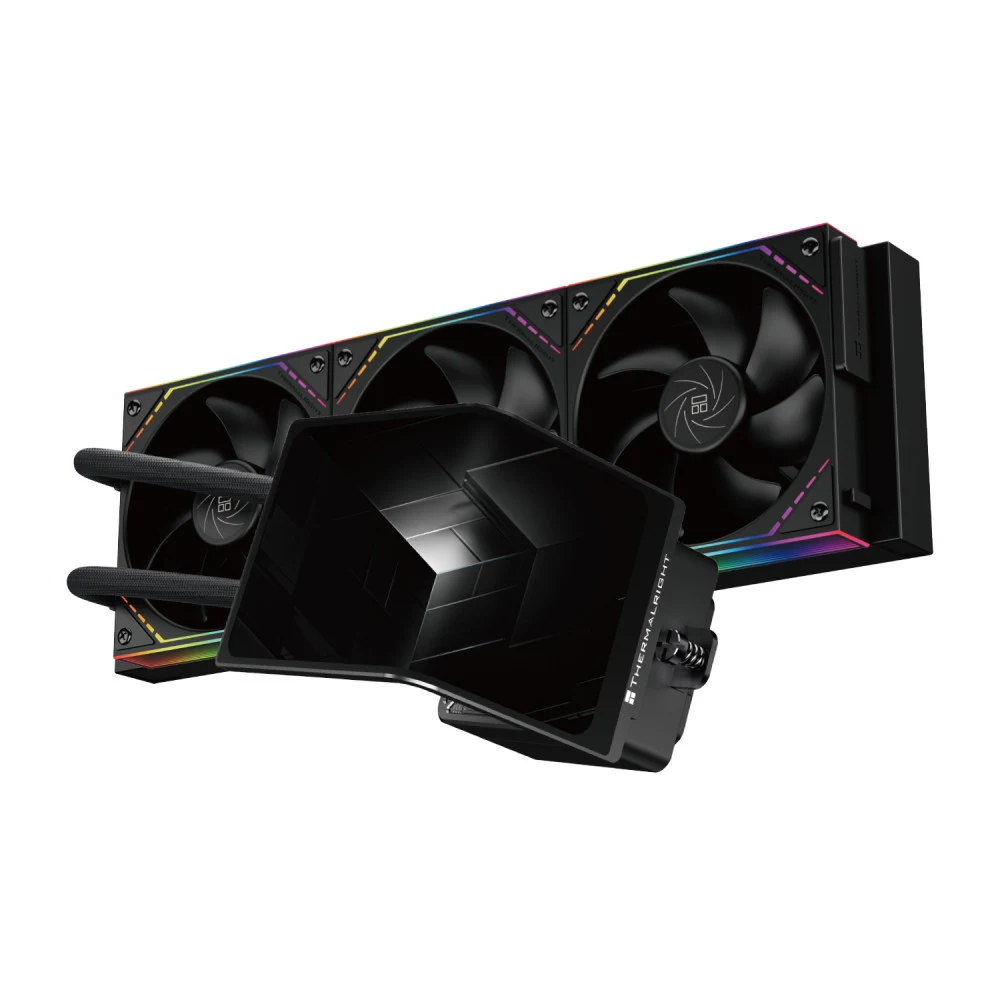 Система жидкостного охлаждения/ Water Cooling System Thermalright Levita Vision 360 (360mm, LED, Black, ARGB/ Fans: 3x120mm, 68.9CFM, 28.2dBA, 2000RPM/ Pump height 98mm, 3000RPM, Rad thickness 27mm/