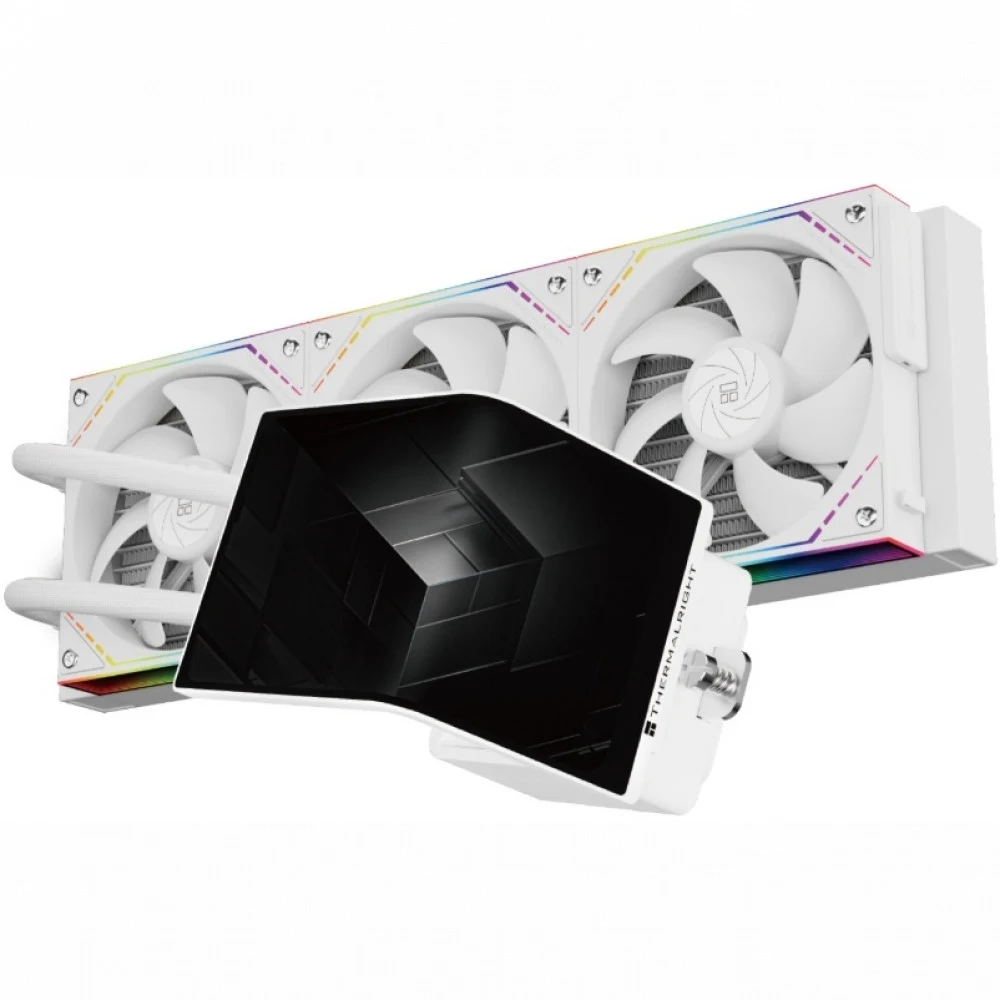 Система жидкостного охлаждения/ Water Cooling System Thermalright Levita Vision 360 (360mm, LED, White, ARGB/ Fans: 3x120mm, 68.9CFM, 28.2dBA, 2000RPM/ Pump height 98mm, 3000RPM, Rad thickness 27mm/
