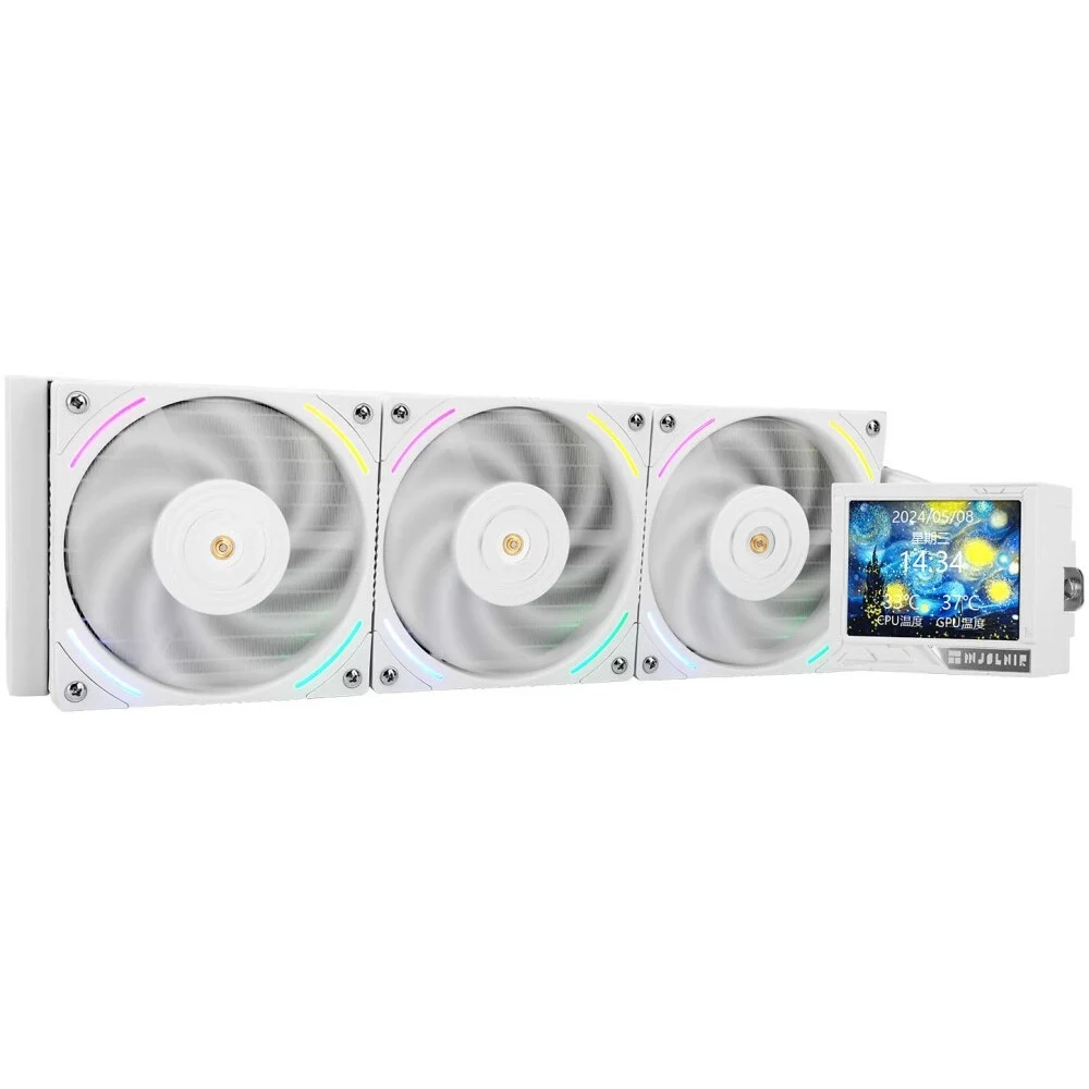 Водяное охлаждение для процессора/ Water Cooling System Thermalright Mjolnir Vision 360 (360mm, LED, White, ARGB/ Fans: 3x120mm, 69CFM, 27dBA, 2150RPM/ Pump height 65mm, Rad thickness 27mm/ S: 1700,