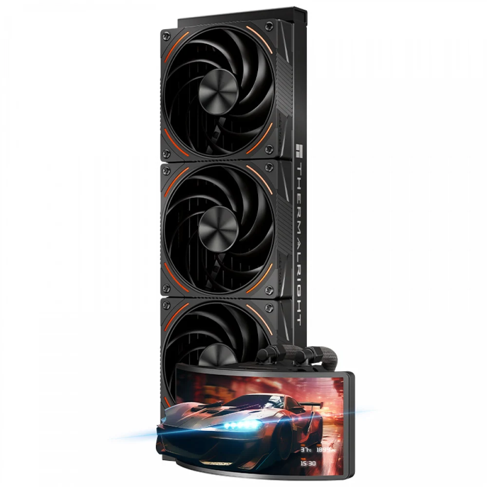 Система водяного охлаждения Thermalright Rainbow Vision 360 Turbo ARGB Soc-AM5/AM4/1200/1700/1851 черный 4-pin 44.7dB Al LCD Ret (R-VISION-TURBO-360-BL-ARGB)