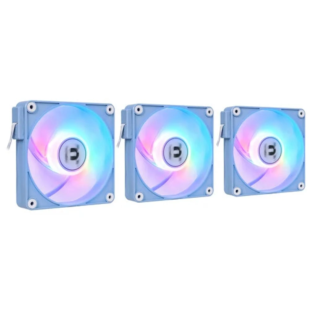 Кулер для компьютерного корпуса, Thermaltake, CT120 ARGB Sync PC Cooling Fan Hydrangea Blue, CL-F198-PL12BU-A, ARGB 120мм вентилятор, 500 - 2000 об/мин, 31.2 dB(A), 65.82 CFM, 4pin PWM/3pin ARGB, 12