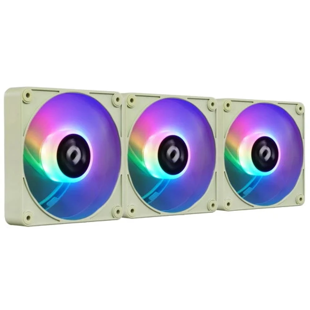 Кулер для компьютерного корпуса, Thermaltake, CT120 ARGB Sync PC Cooling Fan Matcha Green, CL-F198-PL12MG-A, ARGB 120мм вентилятор, 500 - 2000 об/мин, 31.2 dB(A), 65.82 CFM, 4pin PWM/3pin ARGB, 120x