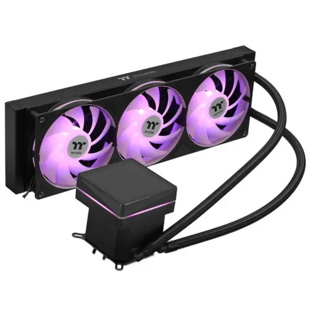 Система водяного охлаждения Thermaltake TH360-S V3 ARGB Soc-AM5/AM4/1200/1700/1851 черный 4-pin 37.8dB Al LCD 365W Ret (CL-W470-PL12SW-A)