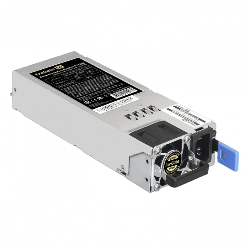 Серверный блок питания Redundant CRPS 800W ExeGate Industrial-RT800 (CRPS, ШВГ = 73.5x40x185 мм, APFC+Half bridge (LLC)+DC-DC, КПД 94% 80 PLUS Platinum, 4 cm fan, RTL)