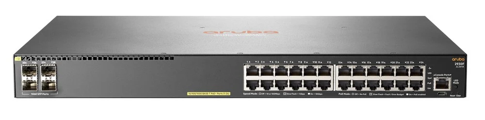 Aruba 2930F 24G 4SFP Swch (24x10/100/1000 RJ-45, 4xSFP, L3 lite, 19") (repl. for J9623A , J9726A )