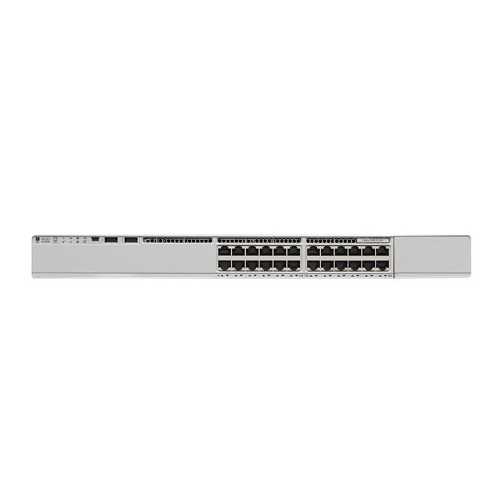 Коммутатор CISCO Catalyst 9200 24-port full PoE+, Modular uplink option, PS 1x600W, Network Essentials, PoE 370/740W , C9200-24P-E