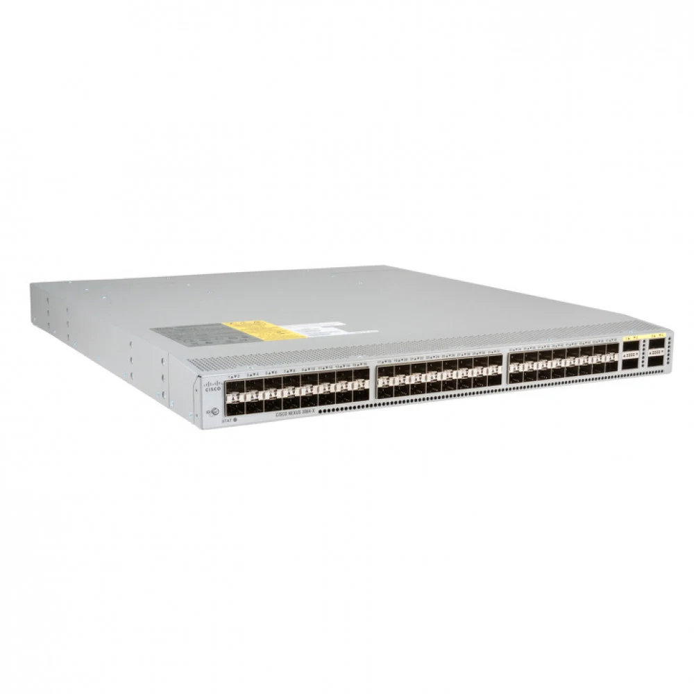 Коммутатор CISCO N3K-C3064PQ-10GX 48x 10Gb SFP+, 4x 40Gb QSFP+ uplink, Layer 3 (Base Services Package (лицензия N3K-BAS1K9)), 2x PS 400W AC, FAN (Port Side Intake), DRAM 4GB