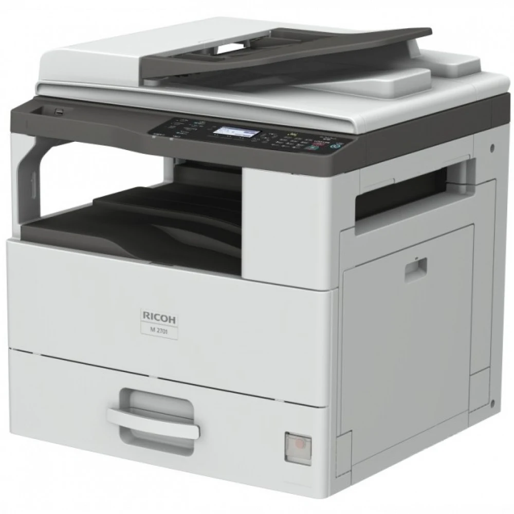 МФУ Ricoh M 2701 (А3, ч/б, 27/15 ppm A4/A3, 512Мб, 600dpi, USB, Network, дуплекс, ARDF50, LCD-экран, старт. картр. 9 000 стр) (418118)