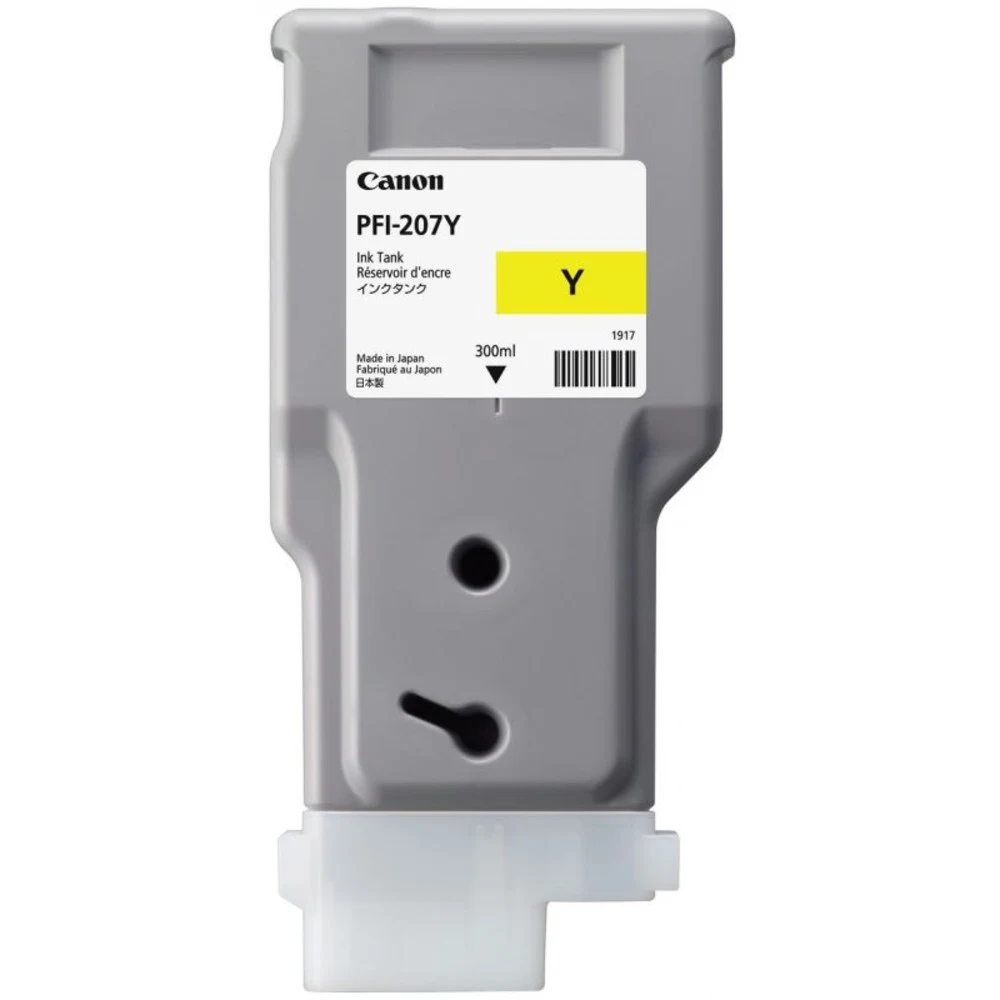 Картридж Canon PFI-207Y Ink №207 yellow 300 ml Модель: Canon iPF680, Canon iPF685, Canon iPF780, Canon iPF785