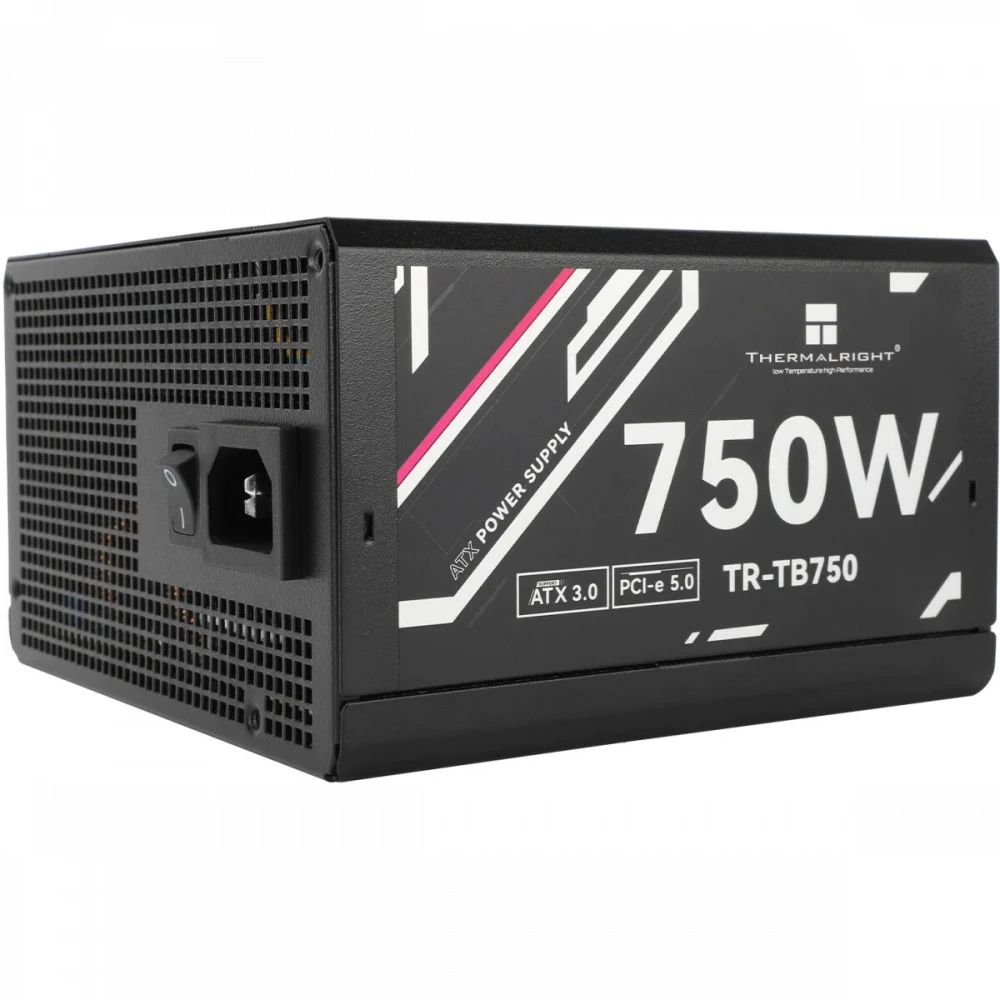 Блок питания 750W/ Power Supply Thermalright, 750W 80+ Bronze (ATX, 3.0, PCIe 5.0, Full modular, 1x24(20+4)pin, 2xCPU 8(4+4)pin, 4xPCIe*2 8(6+2)pin, 3xSATA3, 1x12+4pin (12VHPWR PCIe 5.0 12+4pin 600m