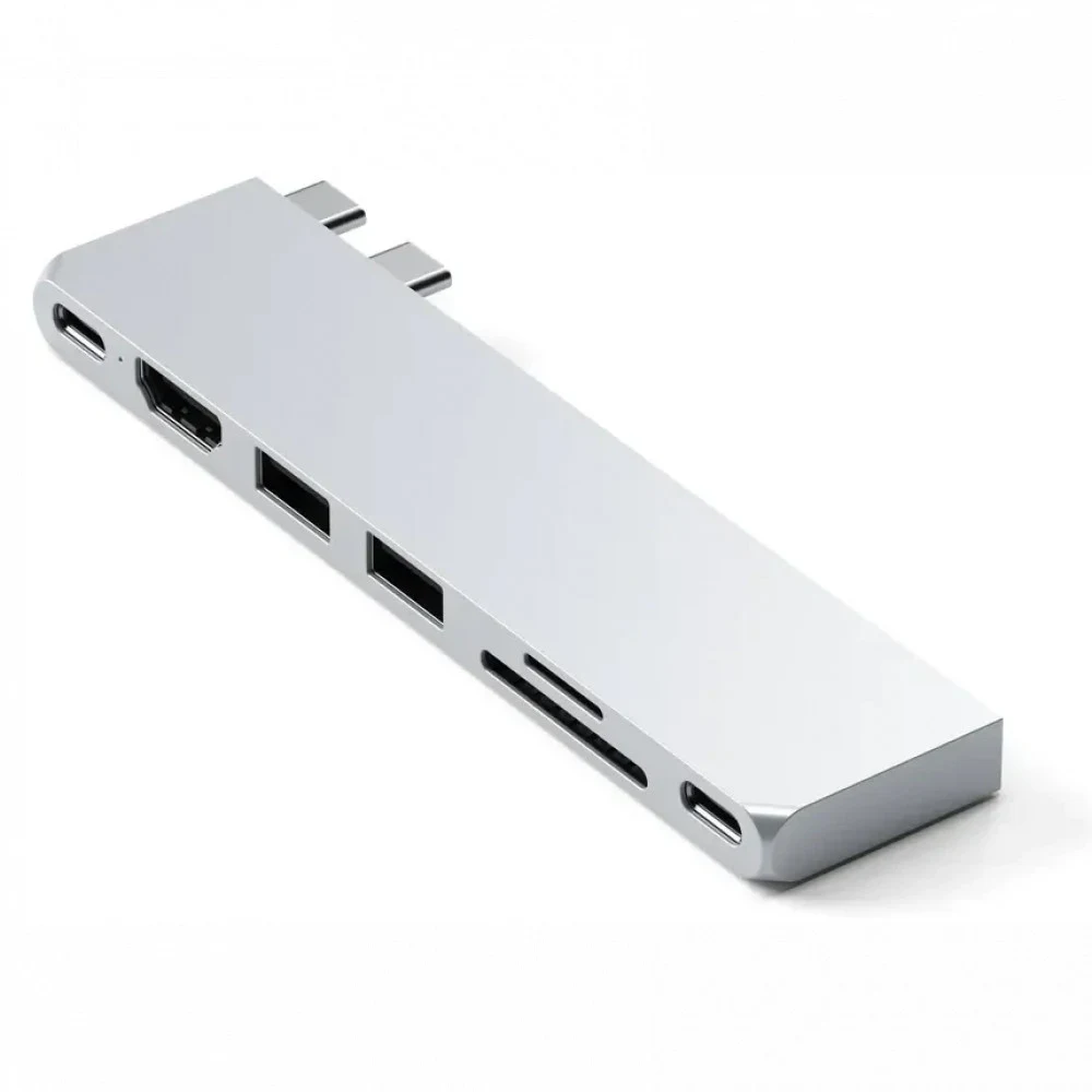 Адаптер Satechi USB-C Pro Hub Slim Adapter. Цвет: серебристый