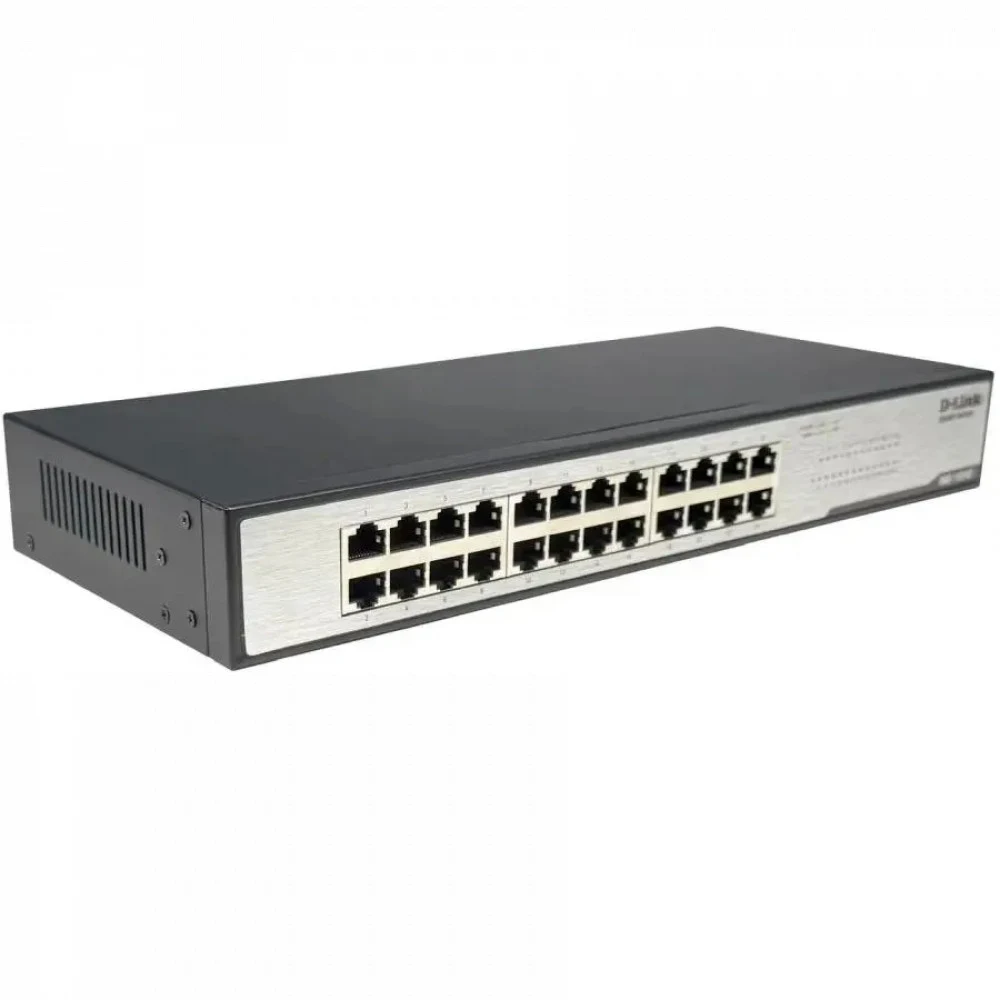 Коммутатор, D-Link, DGS-1024C/F6/E, Неуправляемый, 24 порта 10/100/1000Base-T, защита от статического электричества до 4 кВ