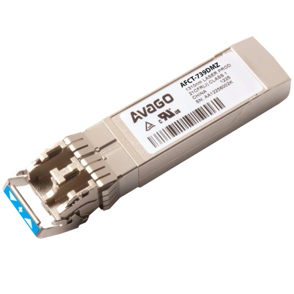 Волоконно-оптический приемопередатчик Avago AFCT-739DMZ Transceiver 10G (10G/1.25 GBd Ethernet), SFP+, LC SM LX 10 km, 1310nm DFB laser, (0C...70C), Foxconn Avago {10}